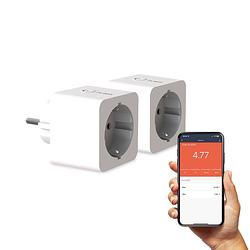 Foto van Flinq slimme stekker en energiemeter stopcontact - smart plug - 2 stuks