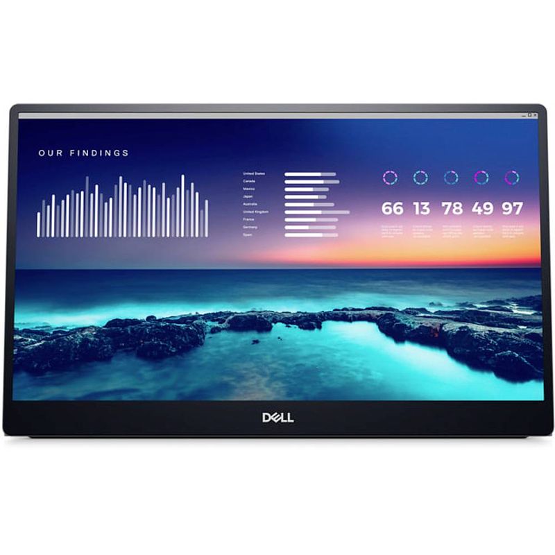Foto van Dell p1424h led-monitor energielabel b (a - g) 35.6 cm (14 inch) 1920 x 1080 pixel 16:9 6 ms displayport, usb-c