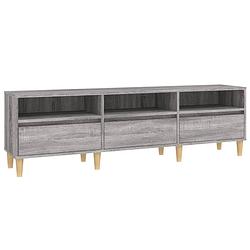 Foto van The living store tv-kast klassiek grijs sonoma eiken - 150 x 30 x 44.5 cm - duurzaam materiaal