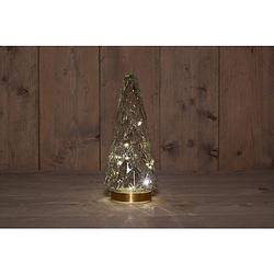 Foto van Anna'ss collection - b.o.t. tree glass 13x28,5 cm clear with golden base 10led