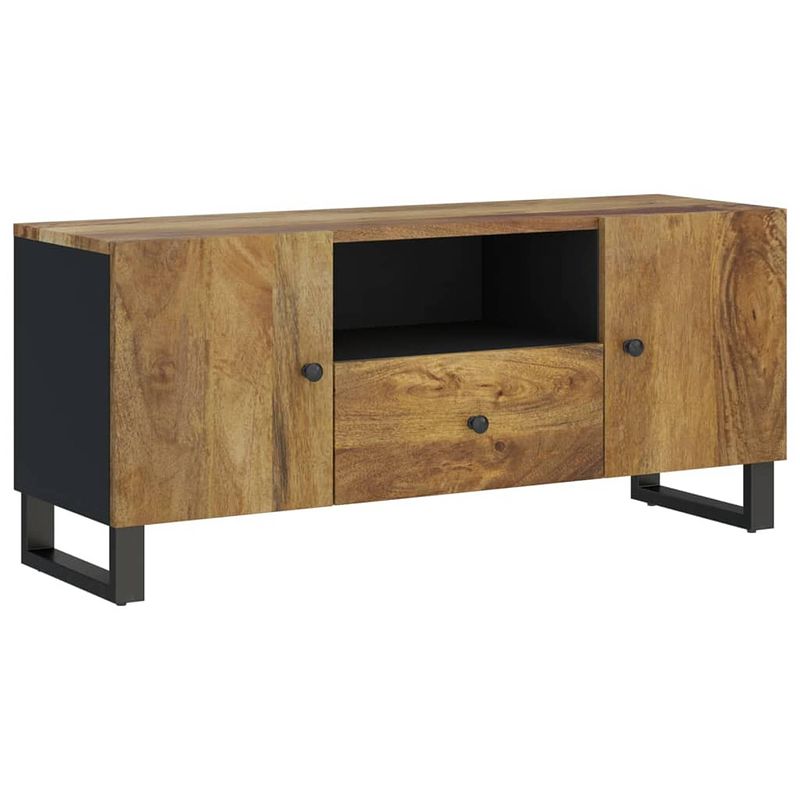 Foto van Vidaxl tv-meubel 105x33,5x46 cm massief mangohout en bewerkt hout