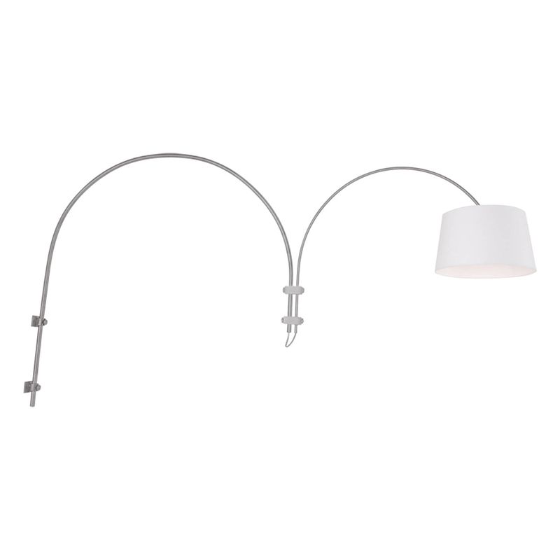 Foto van Moderne wandlamp - steinhauer - metaal - modern - e27 - l: 39cm - voor binnen - woonkamer - eetkamer - zilver