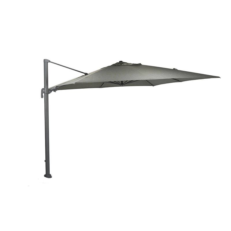 Foto van Garden impressions zweefparasol hawaii big pole 350x350 - donker grijs - moss green