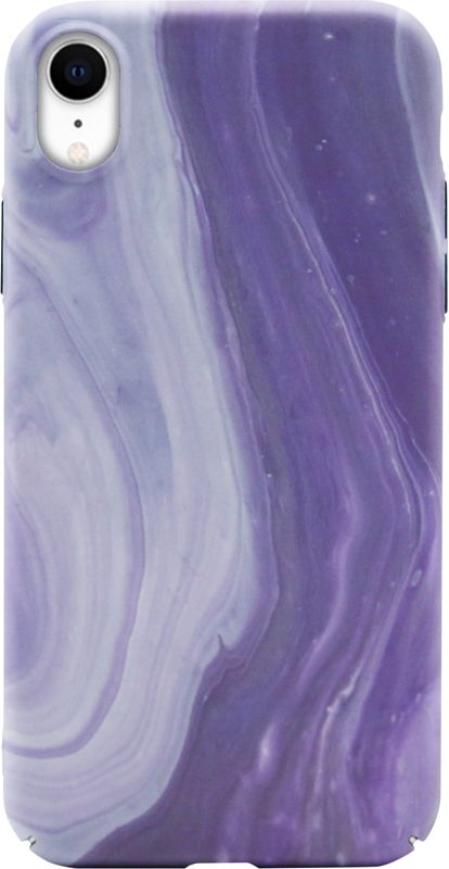 Foto van Bluebuilt purple marble hard case apple iphone xr back cover