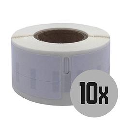 Foto van Dula dymo compatible labels - wit - 99017 - s0722460 - hangmapetiketten - 10 rollen - 21 x 51 mm - 220 labels per rol