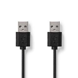 Foto van Nedis usb-kabel - zwart - 2.00 m