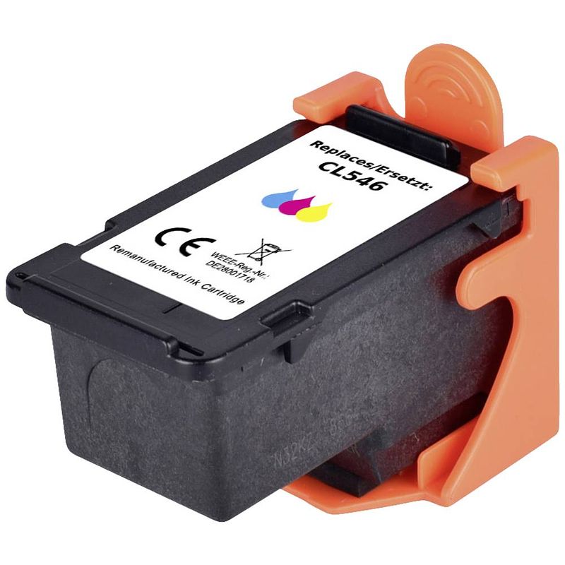 Foto van Renkforce inktcartridge vervangt canon cl-546xl compatibel single cyaan, magenta, geel rf-5655904