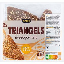 Foto van Jumbo triangels meergranen 2 stuks