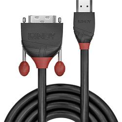 Foto van Lindy hdmi / dvi adapterkabel hdmi-a stekker, dvi-d 18+1-polige stekker 2.00 m zwart 36272 hdmi-kabel