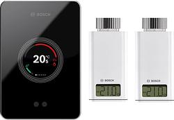 Foto van Bosch easycontrol ct200 zwart + 2x bosch easycontrol smart radiator thermostat rt10-rf