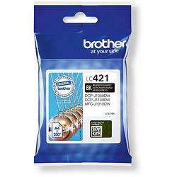 Foto van Brother inktcartridge, 200 pagina'ss, oem lc-421bk, zwart 5 stuks