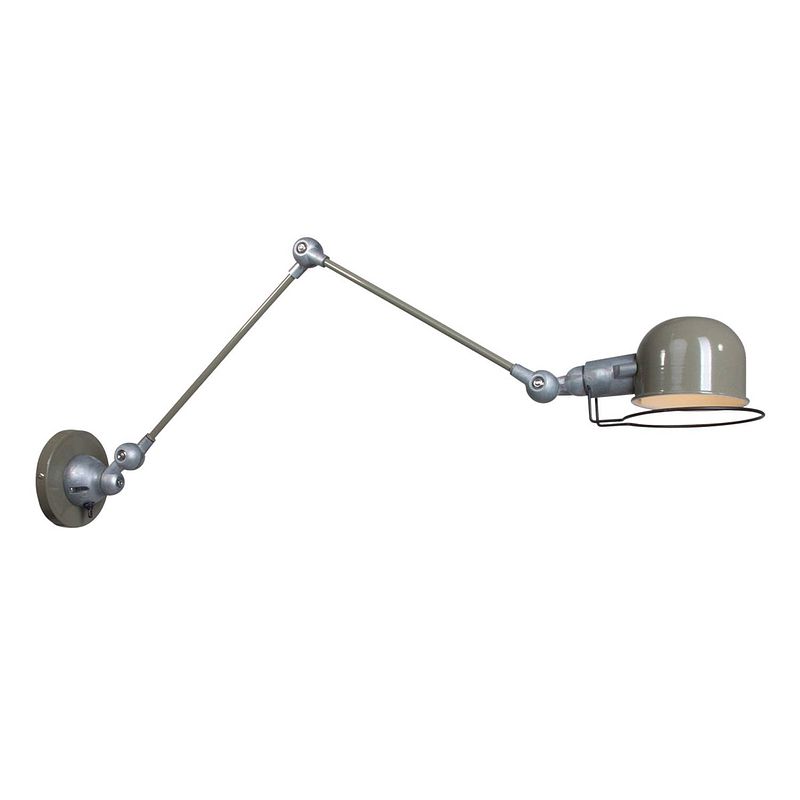 Foto van Industriële wandlamp - mexlite - metaal - industrieel - e14 - l: 60cm - voor binnen - woonkamer - eetkamer - groen