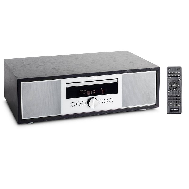 Foto van Medion p64145 - dab+ stereo radio - fm - bluetooth - cd/mp3-speler - met afstandsbediening - zilver