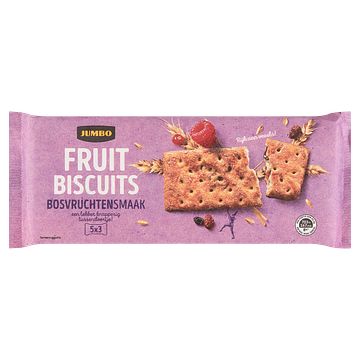 Foto van Jumbo fruit biscuits bosvruchtensmaak 5 x 3 stuks