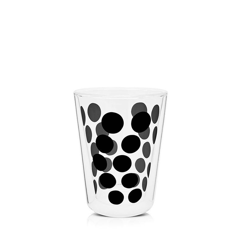 Foto van Zak!designs dotdot theeglas dubbelwandig - 35 cl - zwart