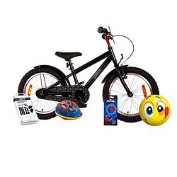 Foto van Volare kinderfiets spider-man - 20 inch - zwart - inclusief fietshelm en accessoires