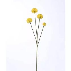 Foto van Buitengewoon de boet - kogeldistel tak geel 56 cm kunstplant