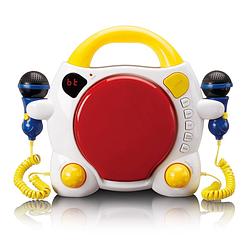 Foto van Draagbare karaoke cd-speler met bluetooth® voor kinderen lenco rood-wit