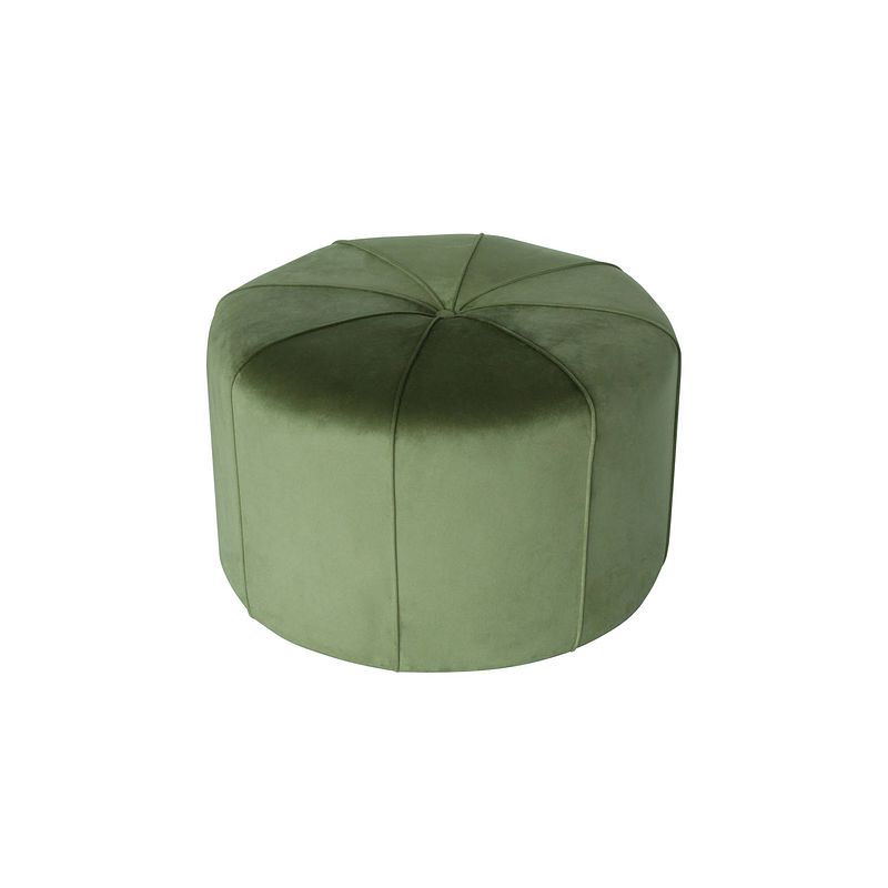 Foto van Oliva'ss - poef - rond - grote poef - zitzak - hocker - voetenbank - 60cm - velvet groen