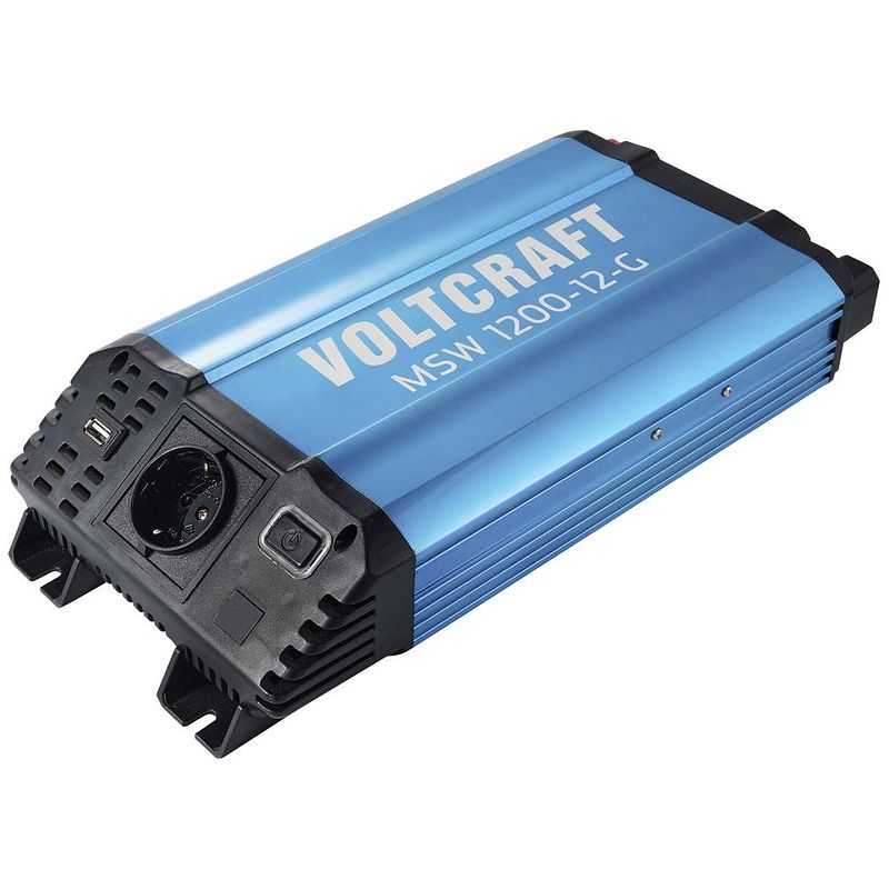 Foto van Voltcraft msw 1200-12-g omvormer 1200 w 12 v/dc - 230 v/ac