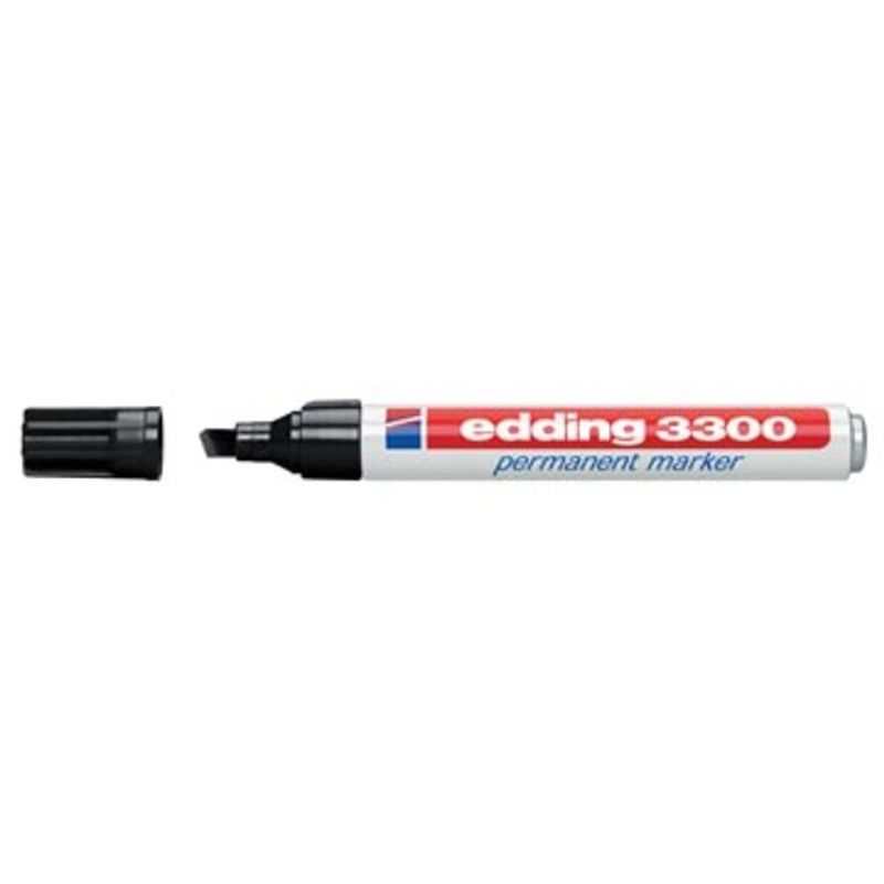 Foto van Edding permanent marker e-3300 zwart (op blister)