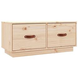 Foto van The living store televisiemeubel grenenhout tv-kast - 80 x 34 x 35 cm - stabiel en ruime opbergruimte