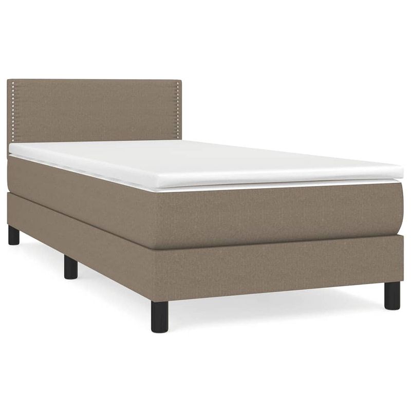 Foto van The living store boxspringbed - bedframe 193x90x78/88 cm - pocketvering matras 90x190x20 cm - comfortabele