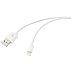 Foto van Renkforce usb-kabel usb 2.0 usb-a stekker, apple lightning stekker 1.00 m wit (bevroren) rf-5724084