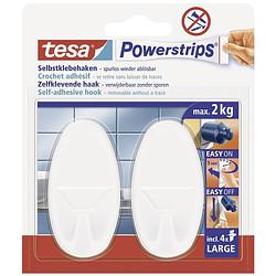 Foto van Tesa powerstrips haken large - wit - 2 stuks