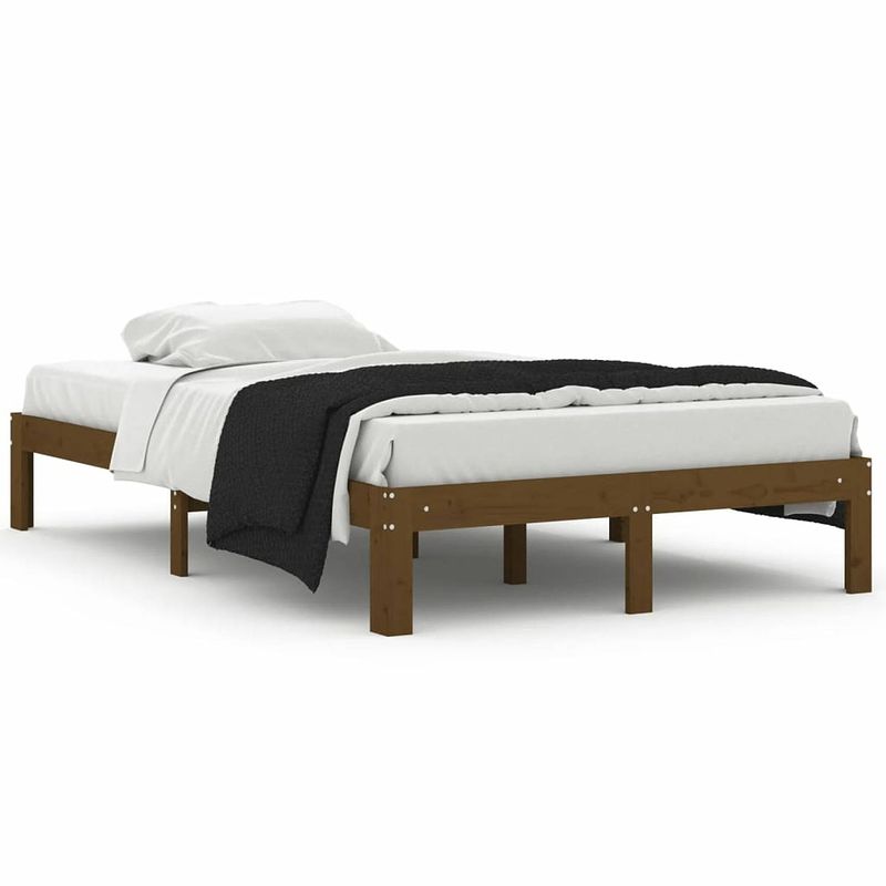 Foto van Vidaxl bedframe massief grenenhout honingbruin 120x200 cm