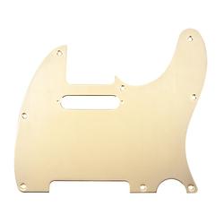 Foto van Fender 8-hole mount plated telecaster pickguard gold slagplaat voor fender telecaster