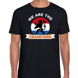 Foto van Zwart fan shirt / kleding holland we are the champions ek/ wk voor heren xl - feestshirts