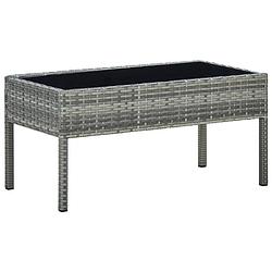 Foto van Vidaxl tuintafel 75x40x37 cm poly rattan grijs