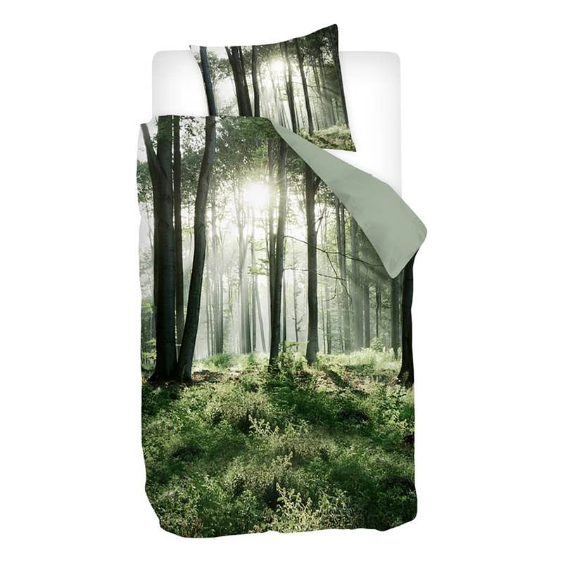 Foto van Snoozing forest flanel dekbedovertrek - 1-persoons (140x200/220 cm + 1 sloop)