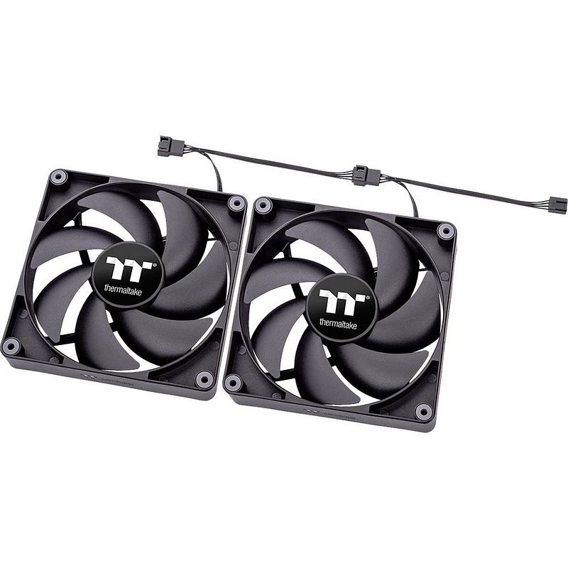 Foto van Thermaltake cl-f147-pl12bl-a pc-ventilator zwart (b x h x d) 120 x 120 x 25 mm