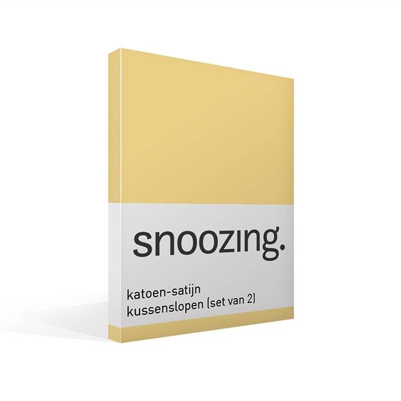 Foto van Snoozing - kussenslopen - set van 2 - katoen satijn - 60x70 - geel