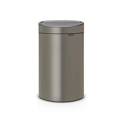 Foto van Brabantia touch bin afvalemmer 40 liter met kunststof binnenemmer - platinum