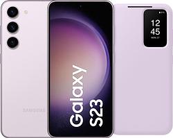 Foto van Samsung galaxy s23 256gb roze 5g + clear view book case roze