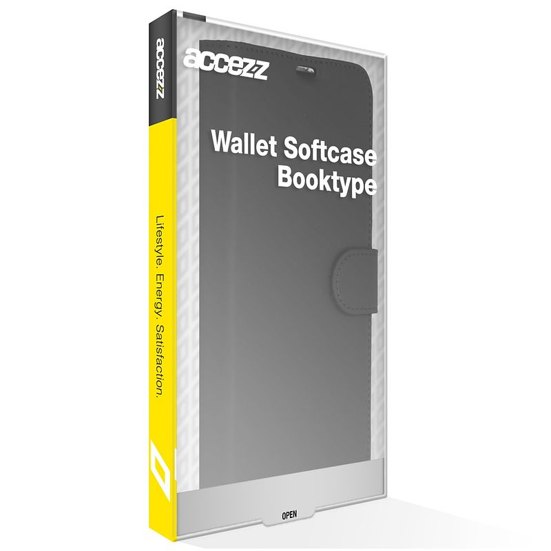 Foto van Accezz wallet softcase bookcase samsung galaxy a55 telefoonhoesje zwart