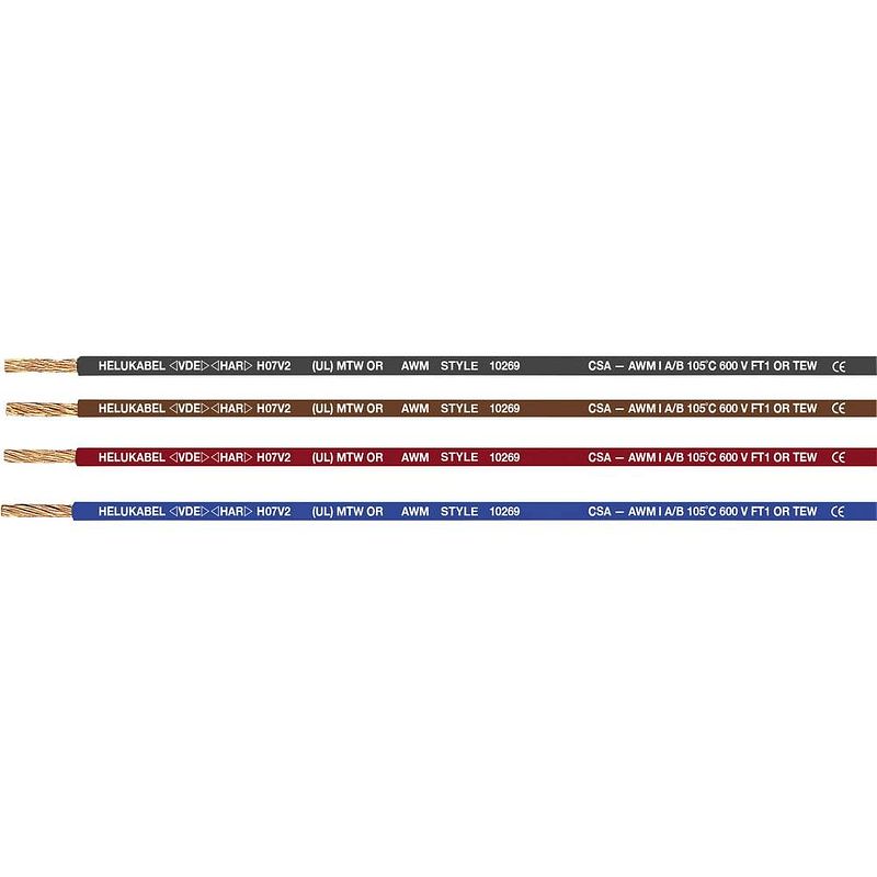 Foto van Helukabel 64236 draad h07v2-k 1 x 35 mm² geel, groen per meter