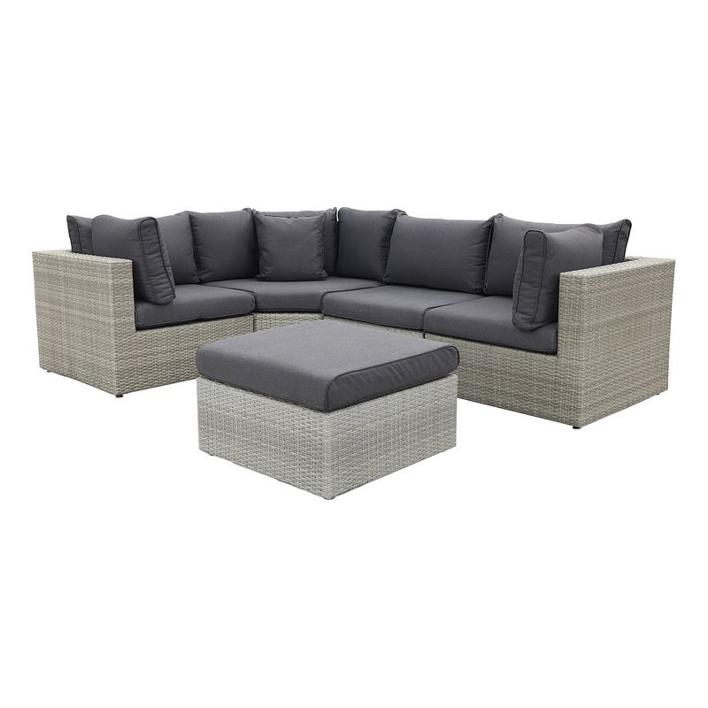 Foto van Suns parma loungeset white grey - exclusief middel