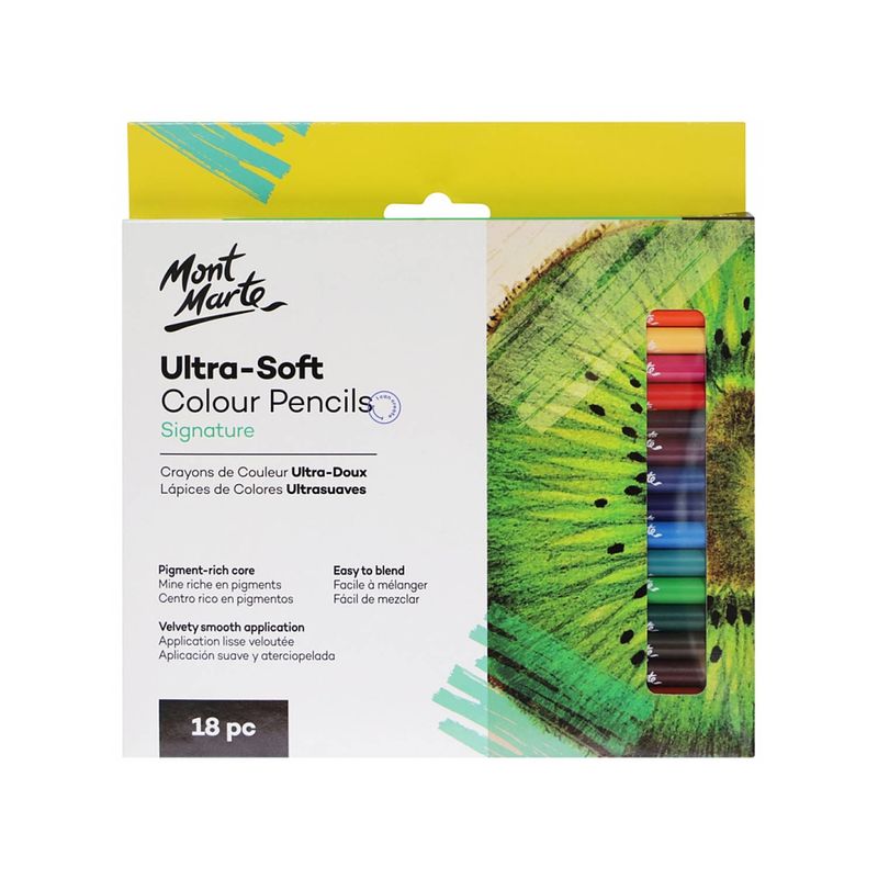 Foto van Mont marte® set 18 stuks ultra-soft kleurpotloden