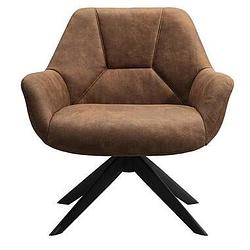 Foto van Fauteuil mace - stof - cognac - leen bakker