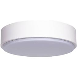 Foto van Led plafondlamp - aigi santi - opbouw rond 20w - warm wit 3000k - mat wit - aluminium