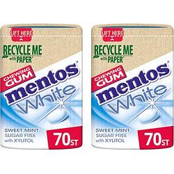 Foto van Mentos gum white sweet mint 2 x 70 stuks bij jumbo