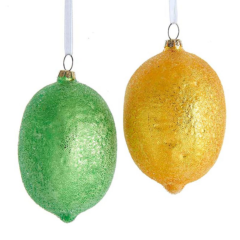 Foto van Kurt s. adler - ornament lemon glas h11 cm