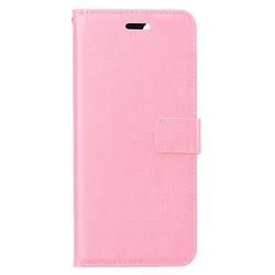 Foto van Basey iphone 15 hoesje bookcase hoes flip case book cover - iphone 15 hoes book case hoesje - licht roze