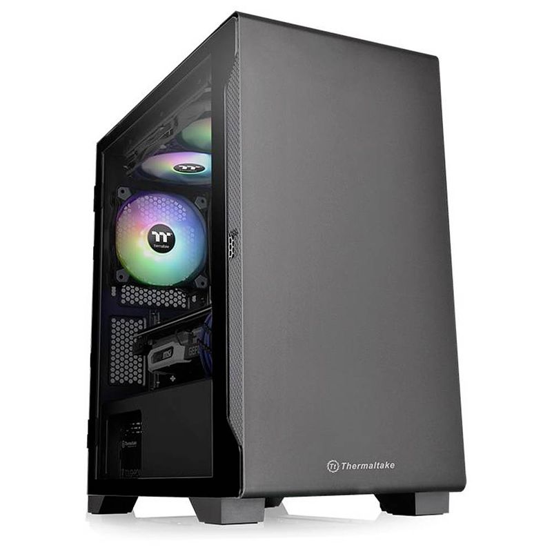 Foto van Thermaltake s100 tg micro-tower pc-behuizing zwart