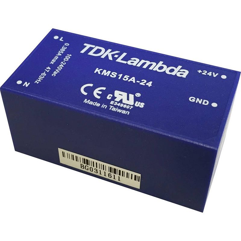 Foto van Tdk-lambda kms15a-9 ac/dc printnetvoeding 9 v 1.66 a 15 w