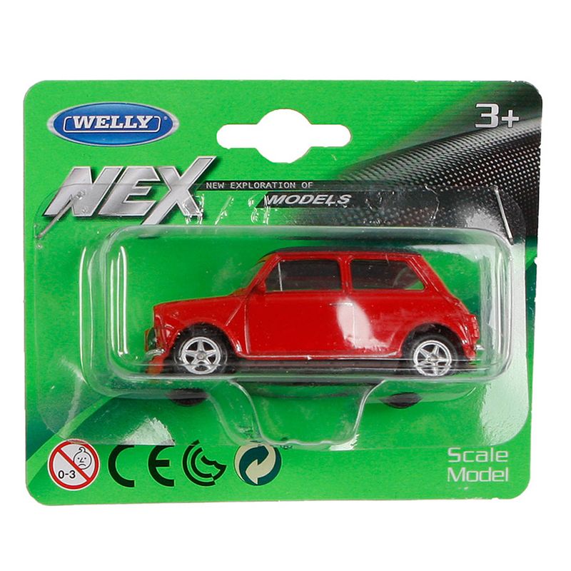 Foto van Welly schaalmodel mini cooper 6,5 cm alu 1:60 rood